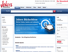 Tablet Screenshot of jokers-buecherboerse.de
